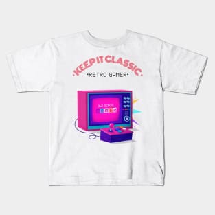 Let's keep it classic and be a retro gamer ! Kids T-Shirt